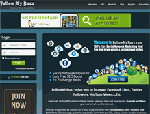 Tablet Screenshot of followmybuzz.com